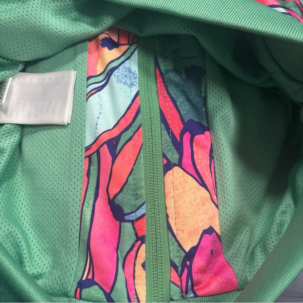 Adidas Multicolor Floral Jacket with Green Accents - Picture 9 of 9